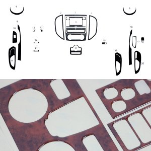 Mercedes-Benz V-Class/W447 Dashboard Kit - Omac - 21 Pcs - Wooden - 2014 Mercedes-Benz V-Class/W447 Dashboard Kit - Omac - 21 Pcs - Wooden - 2014